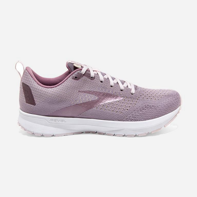 Ténis Brooks Revel 4 Sapatilhas De Corrida Para Estrada Mulher Roxo /Metal/Rosa (61849DGKQ)